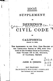 The Civil Code Of The State Of California California Walter