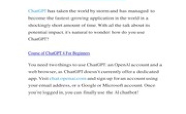 How To Use Chat GPT A Simple Guide For Beginners : Free Download ...