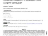 Combustion Instabilities In Solid Rocket Motor Using Pdf Combustion