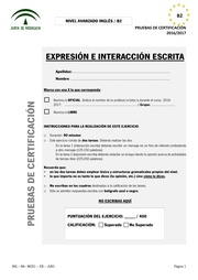 Writing eoi nivel b2
