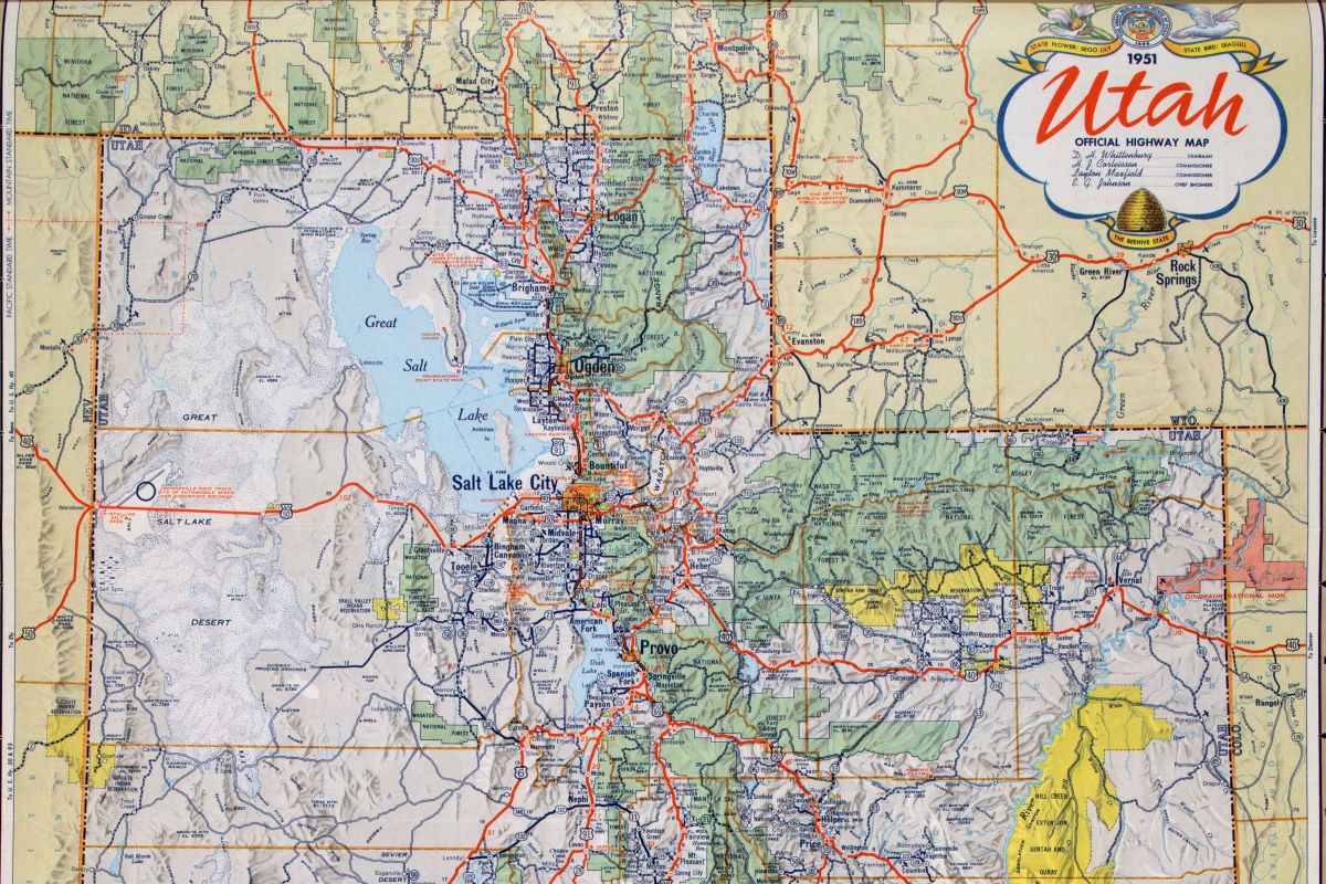 Department Of Official Highway Maps Utah Division Of Digital 887 