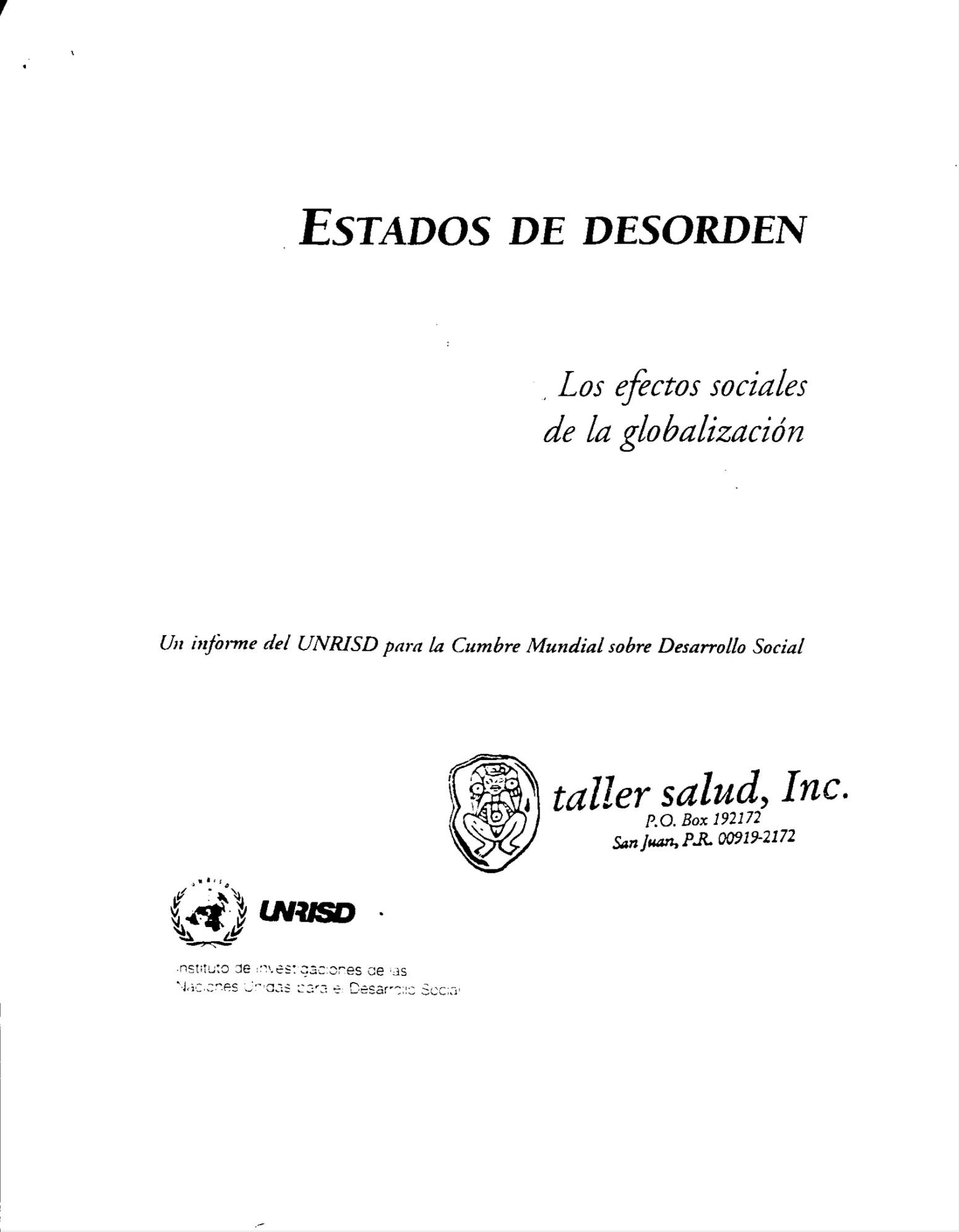 Estados de Desorden