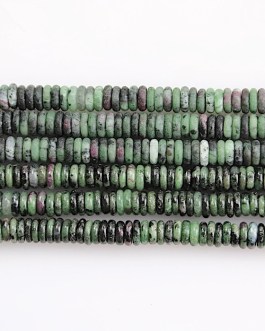 Rubis Zoïsite – Rondelle Pneu – Polie/Mate – Lisse – 2*6mm