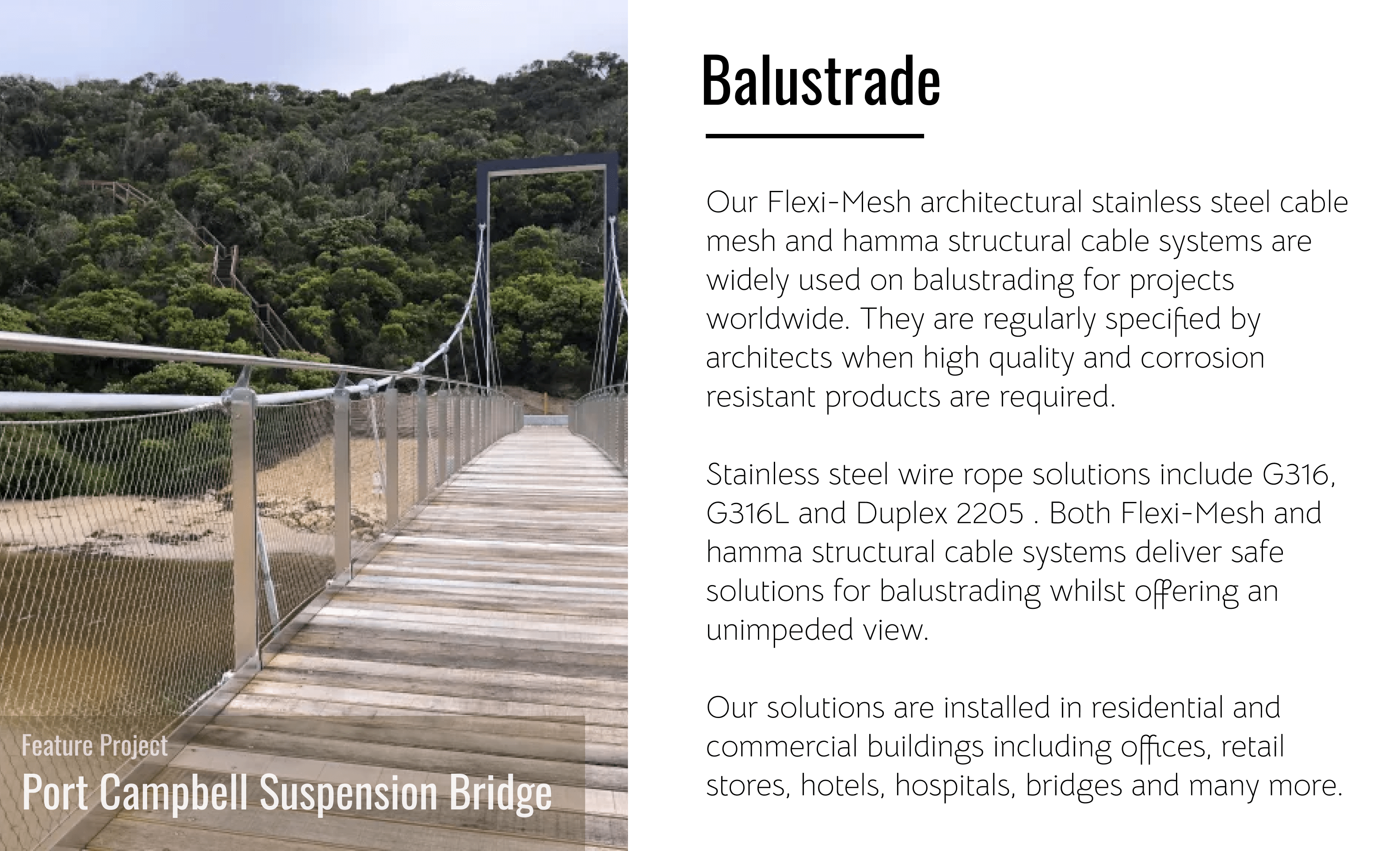 Project Applications Balustrade