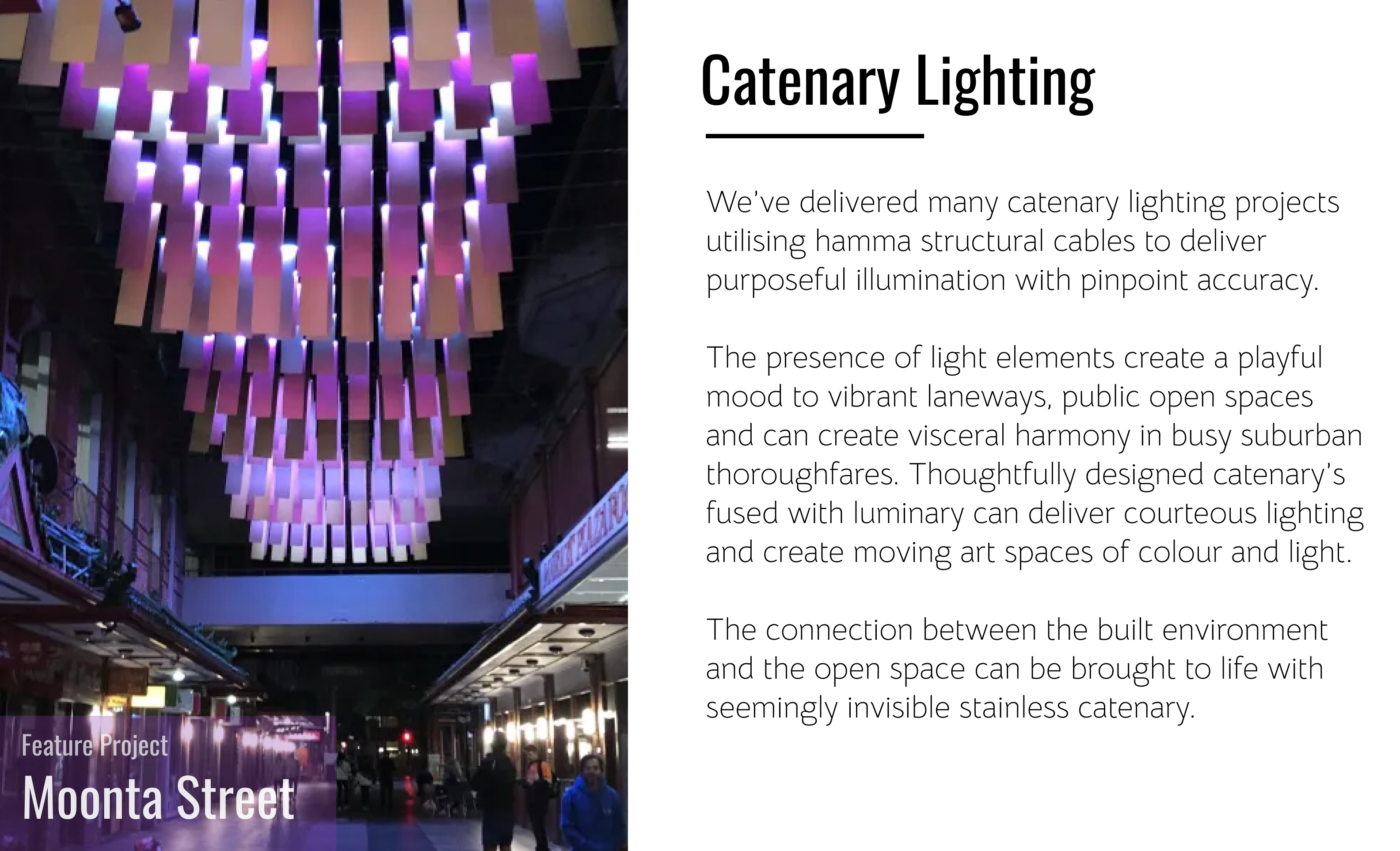 Project Applications Catenary Lighting