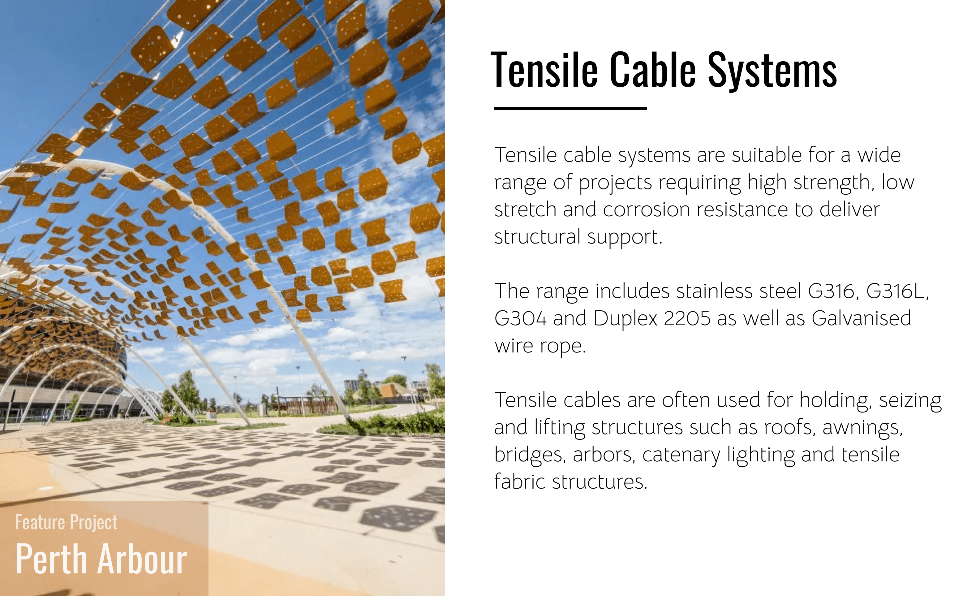 Project Applications Tensile Cable Systems