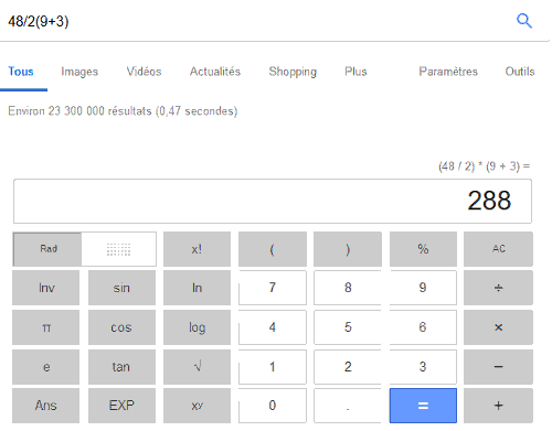 The correct answer to a viral math problem explained. Analyse de l'opération 48/2(9+3)