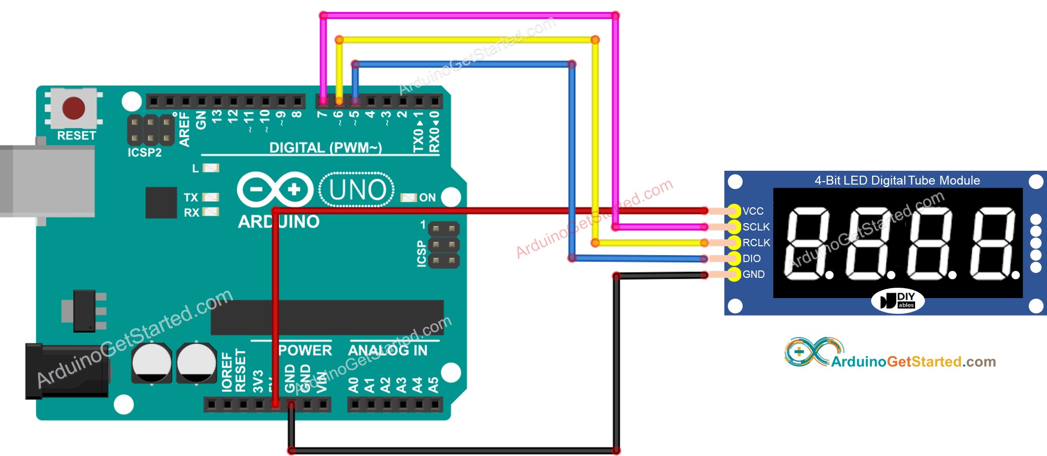 Arduino - 74HC595 4-Digit 7-Segment Display | Arduino Tutorial (4) Arduino - 74HC595 4-Digit 7-Segment Display | Arduino Tutorial (4)
