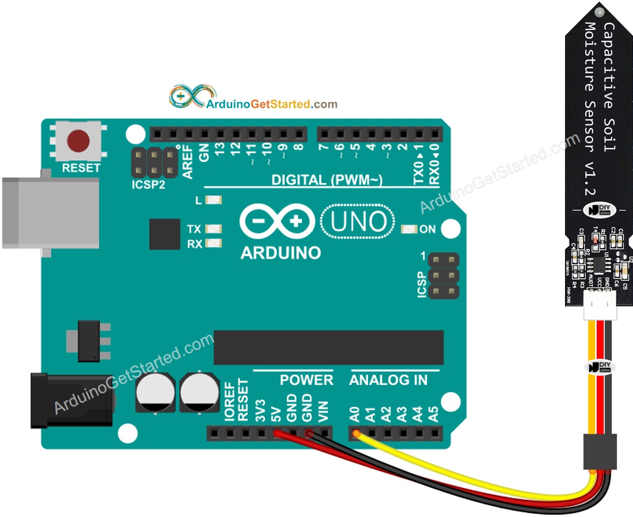 Capacitive Soil Moisture Sensor Circuit Diagram - Circuit Diagram
