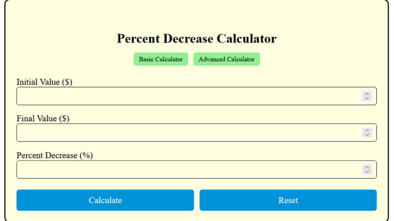 Percentage Decrease Calculator 2025 Calculate Reductions - Premium Landscape Picture Gallery - HD