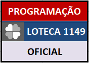 Programação Loteca 1149 Oficial