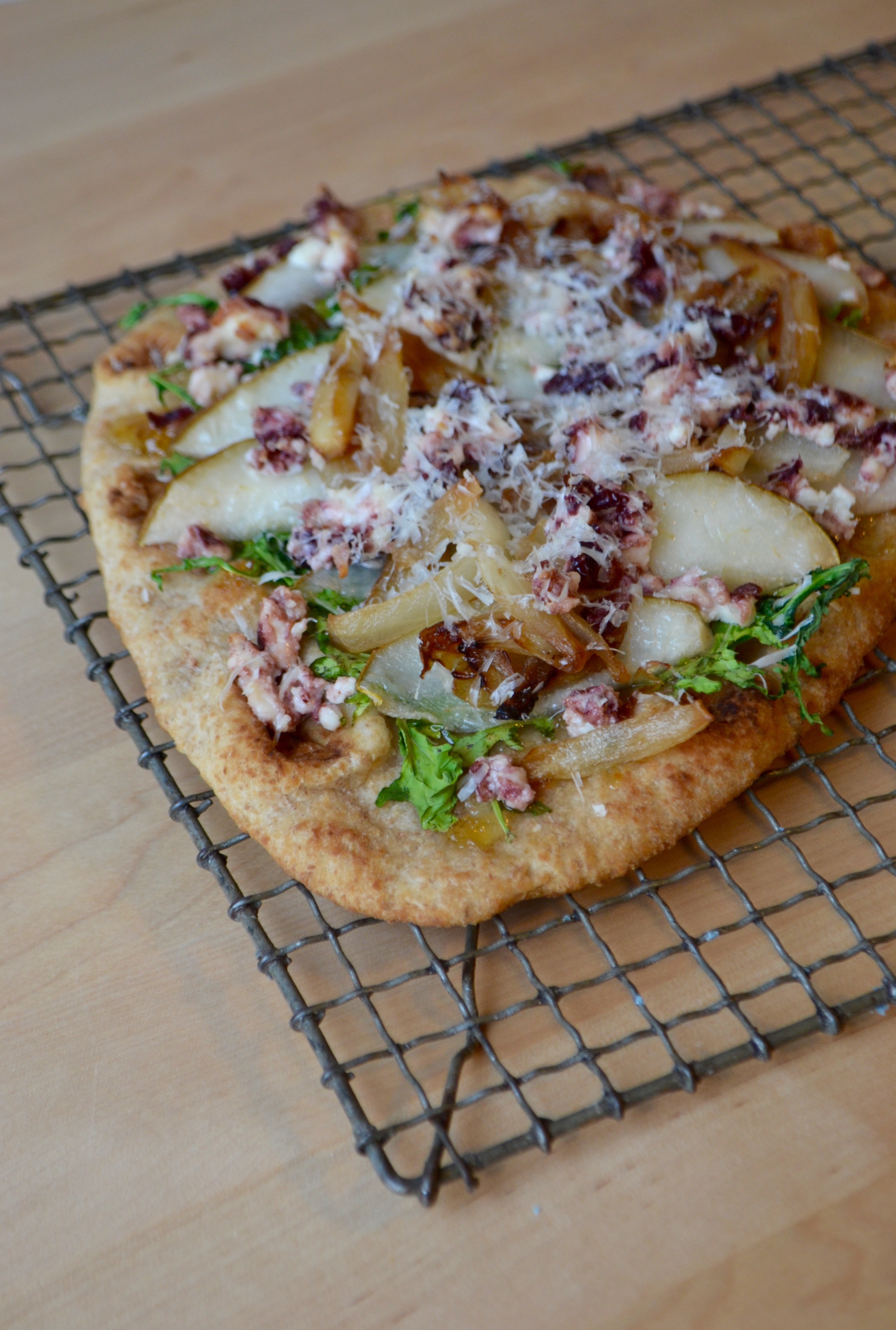 Fig, Arugula and Goat Cheese Pizza with Balsamic Caramelized Onions