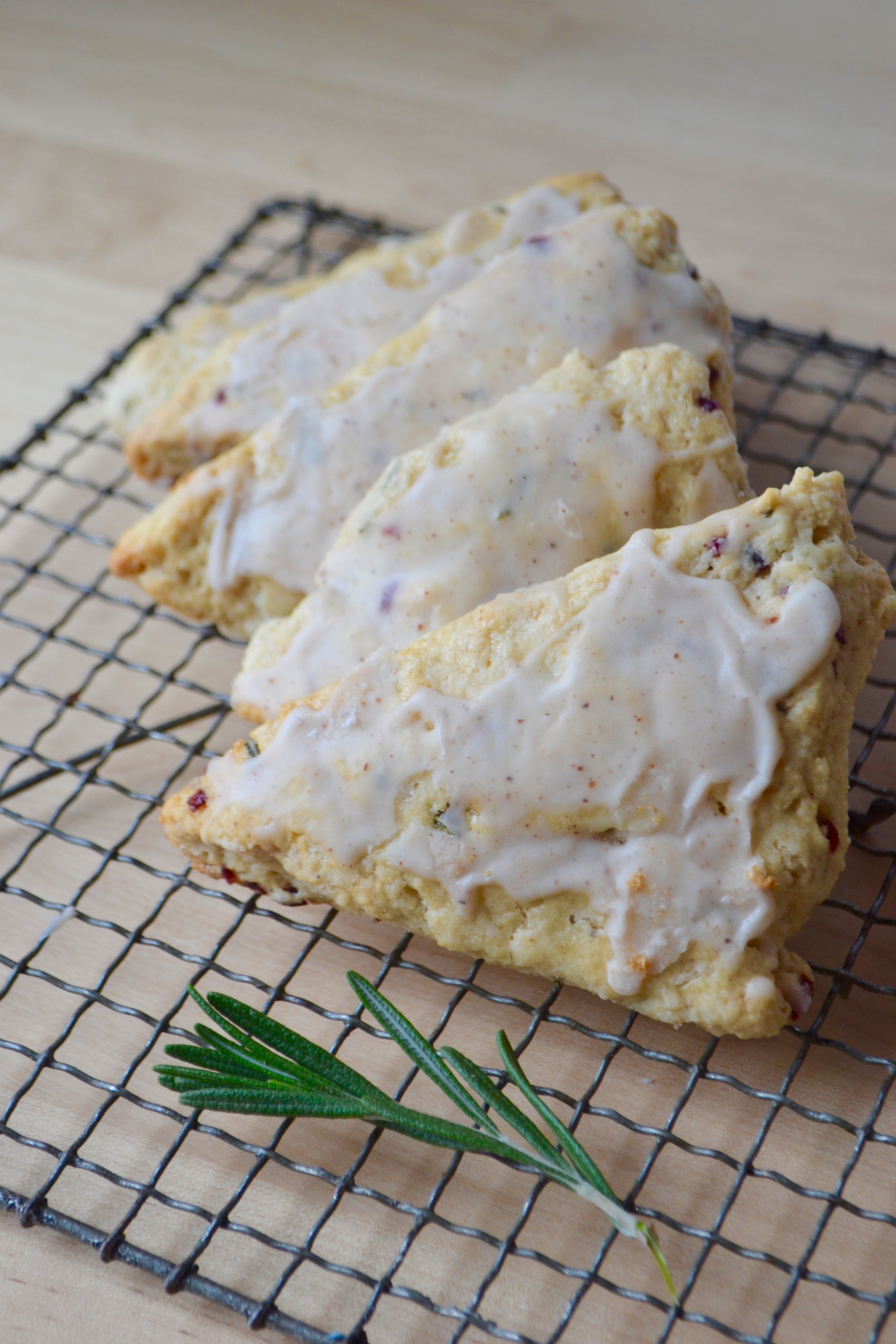 Christmas Morning Scones (AKA Vanilla Bean, Cranberry and Rosemary Scones)