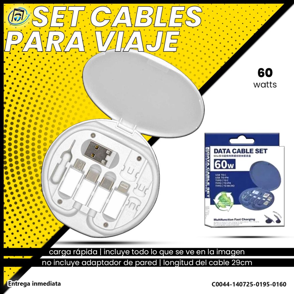 Set de Cables de Carga Rápida