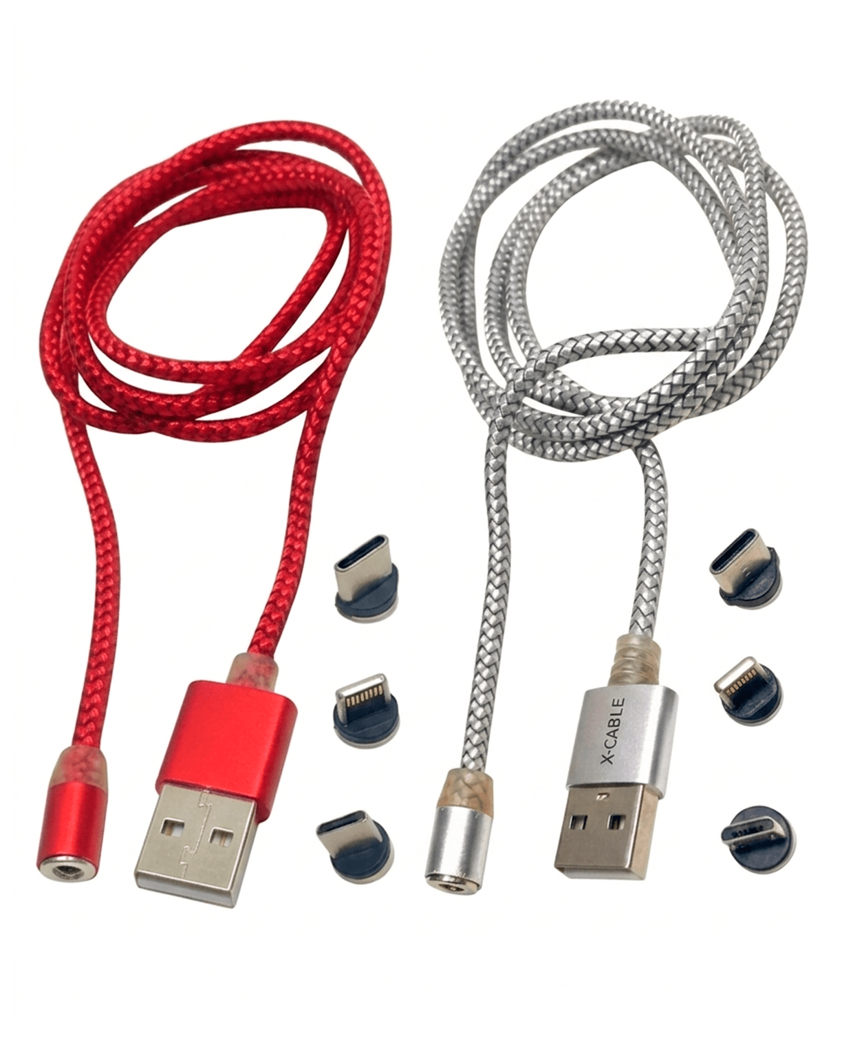 Cable Magnético 3 en 1 | Carga Rápida | Micro (V8) - Tipo C - iPhone (Lightning)