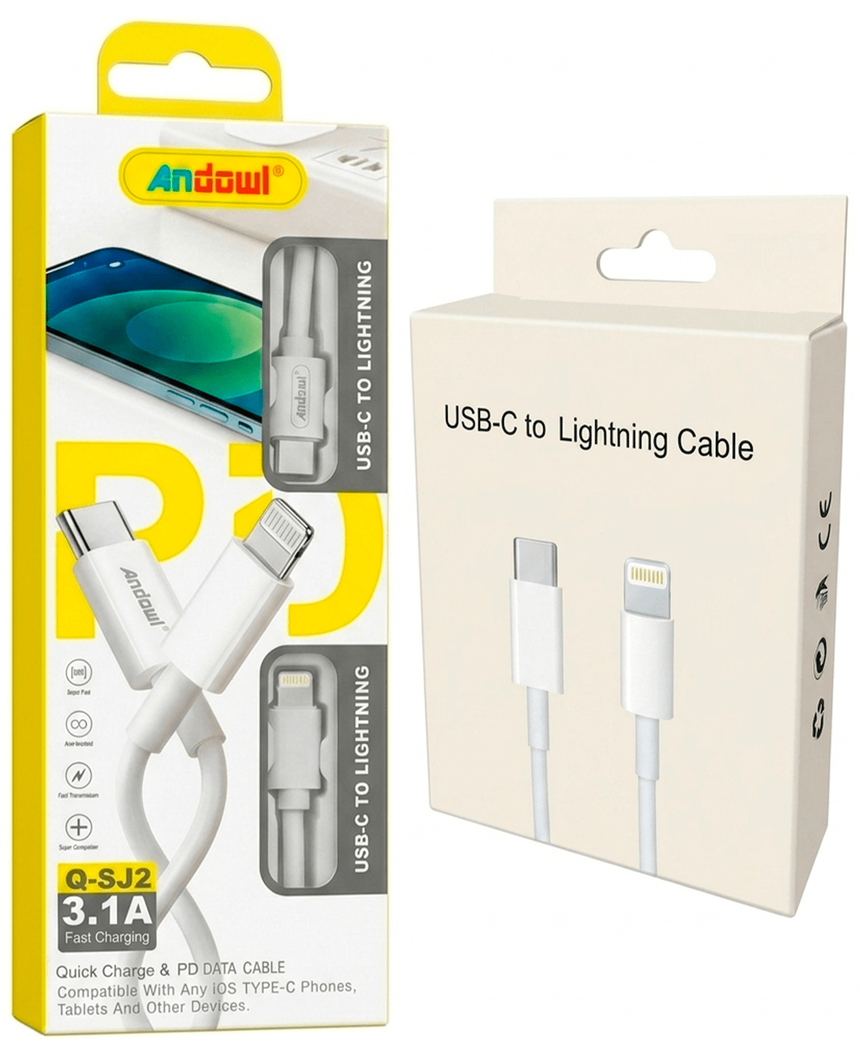 Cable Carga Rápida USB-C to Lightning o Tipo C a iPhone
