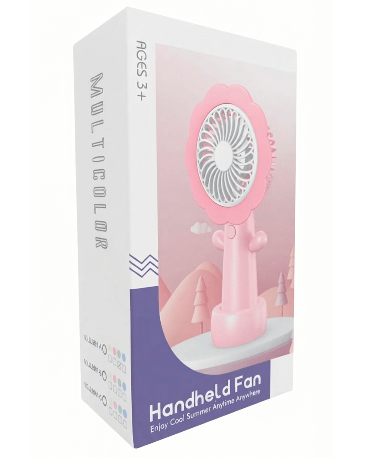 Mini Ventilador Recargable Portable Flor