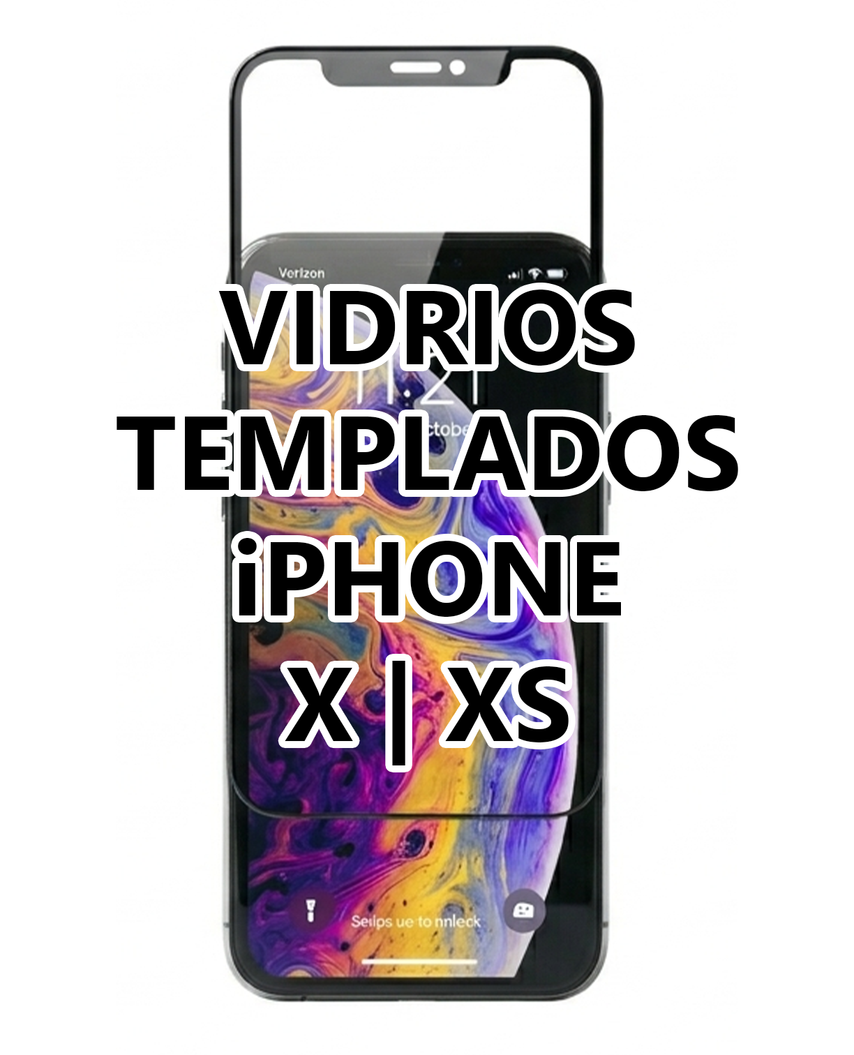 Vidrio Templado iPhone X y iPhone XS y iPhone 11 Pro