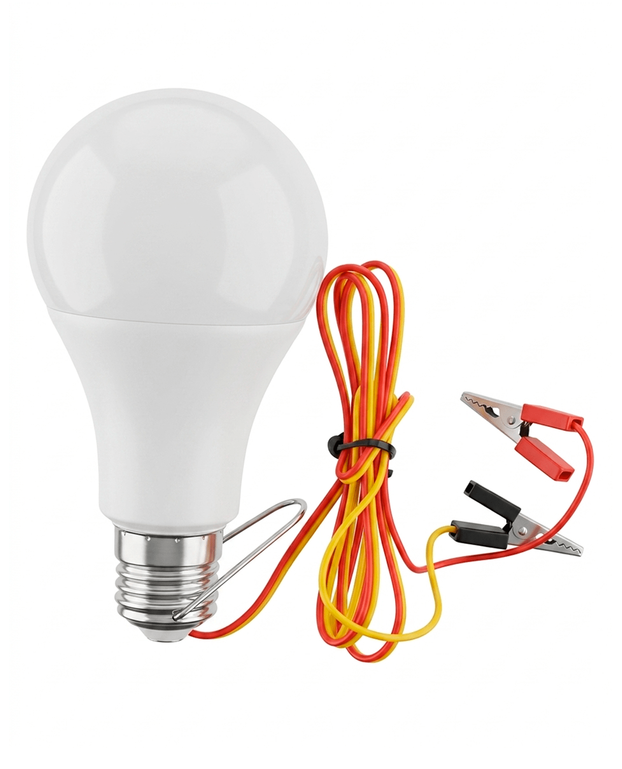 Foco LED Portátil de 12V con Pinzas de Cocodrilo