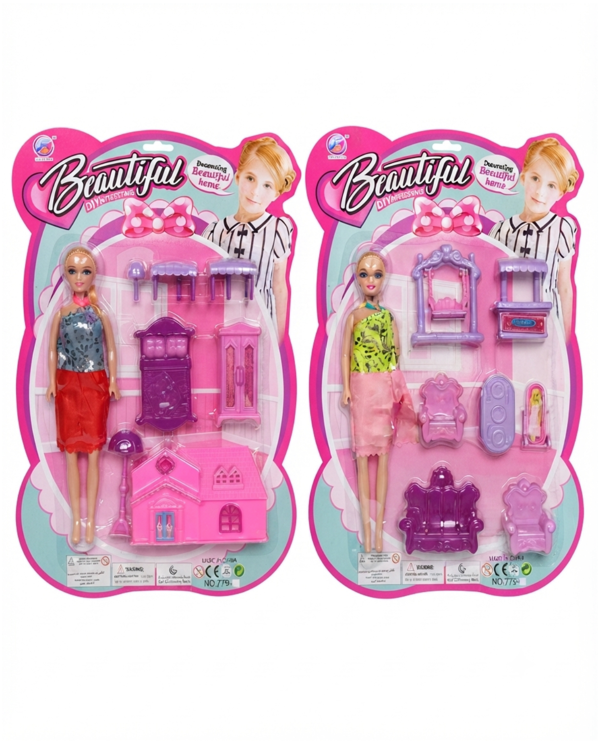 Muñeca con Accesorios de Casa "Beautiful DIY House"