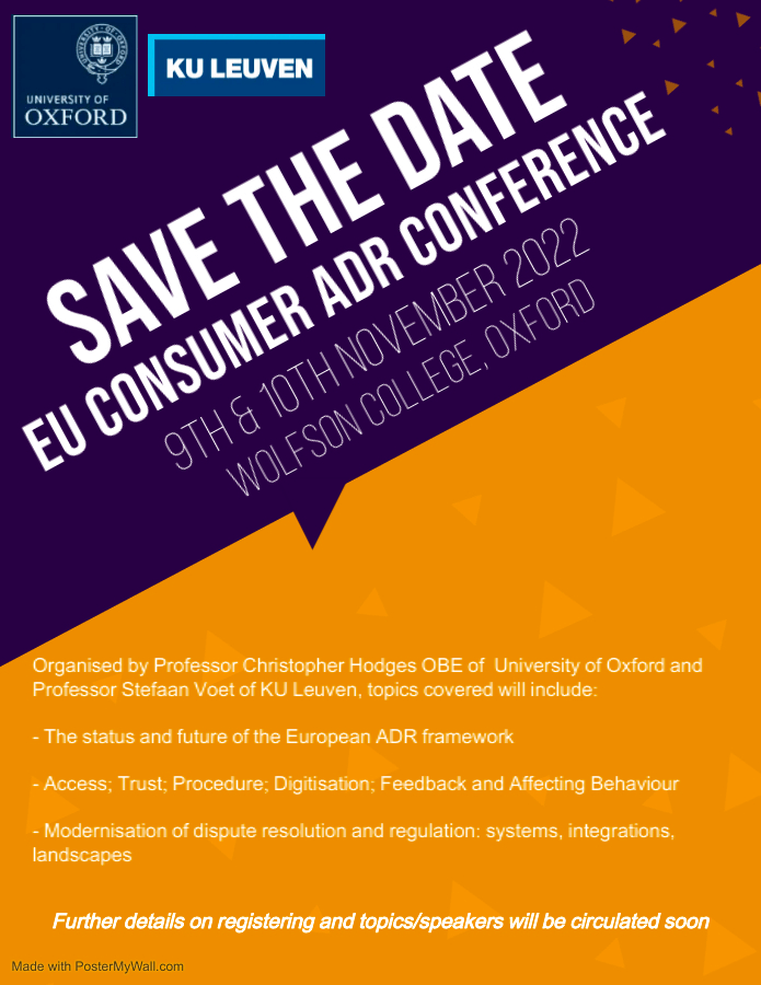 Save the date: EU Consumer Alternate Dispute Resolution Conference