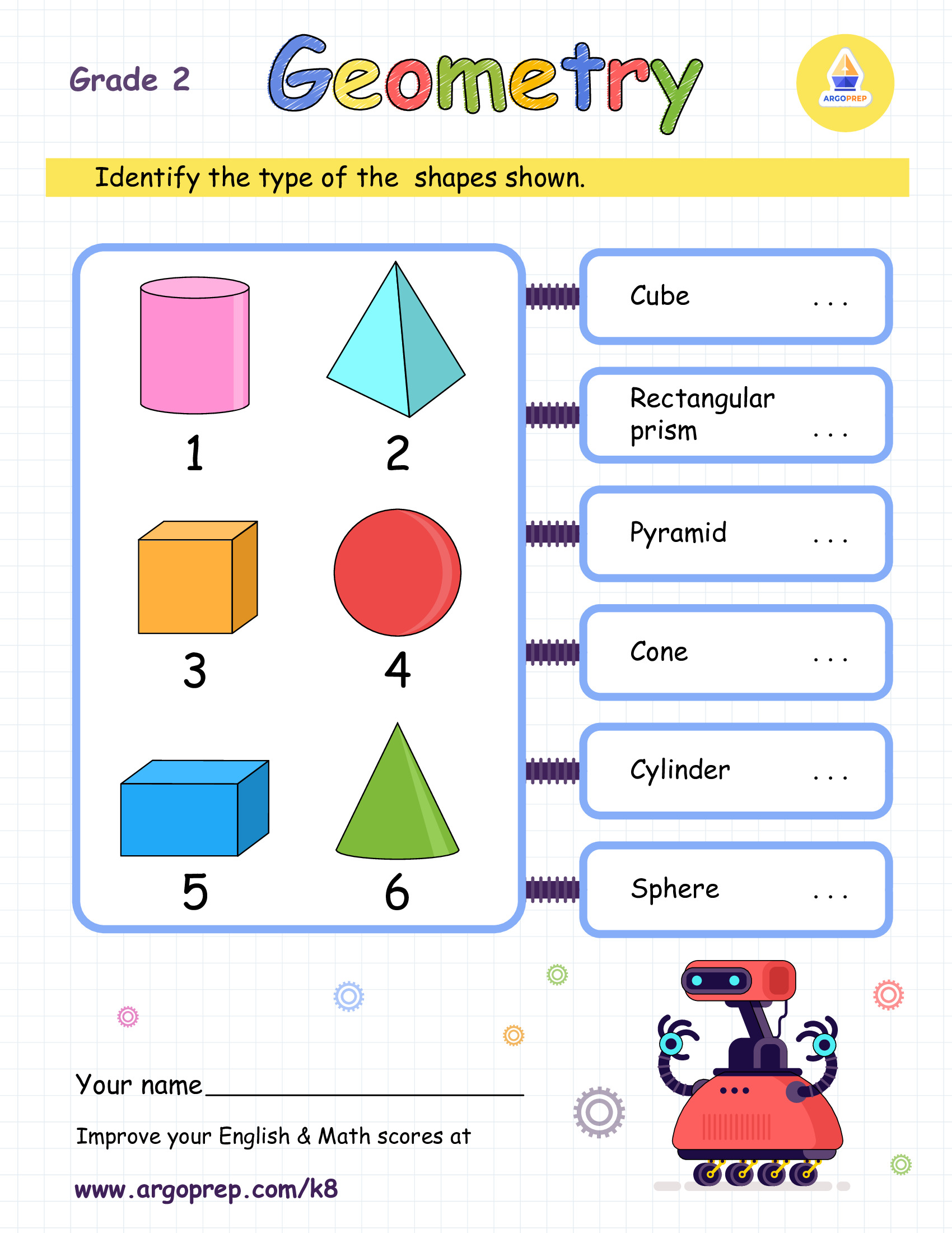 recognizing shapes with rhonda robot argoprep