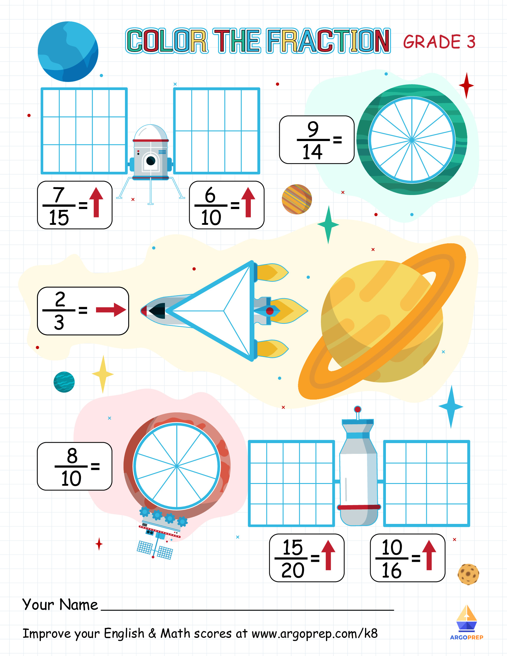 Here are some basic tips. Space Fraction Fun Mission Saturn Argoprep