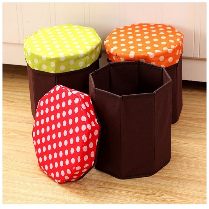 Multipurpose Folding Storage Stool