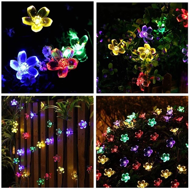 16 LED Decorative Silicone Flower String LED Lights
