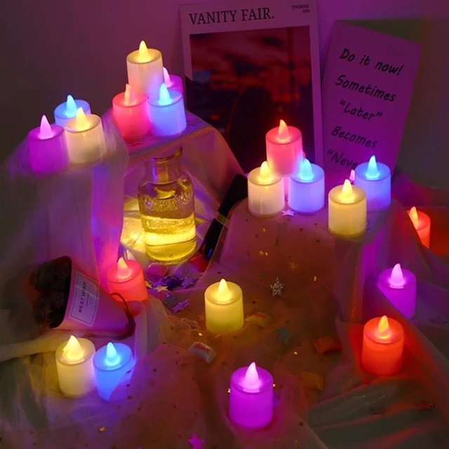 Smokeless LED Tea Light Candles - Pack of 24