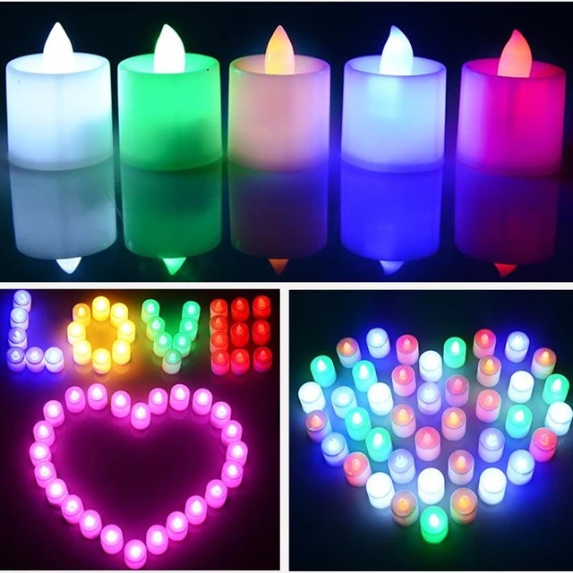 Smokeless LED Tea Light Candles - Pack of 24
