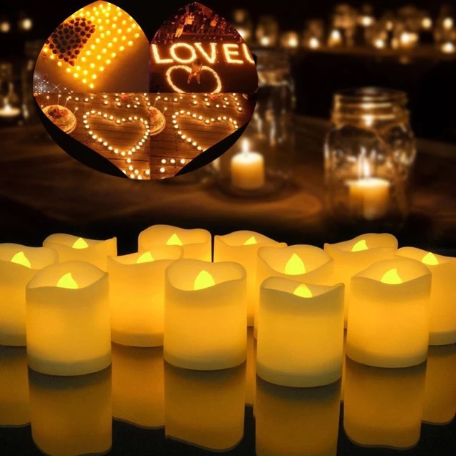 Smokeless LED Tea Light Candles - Pack of 24