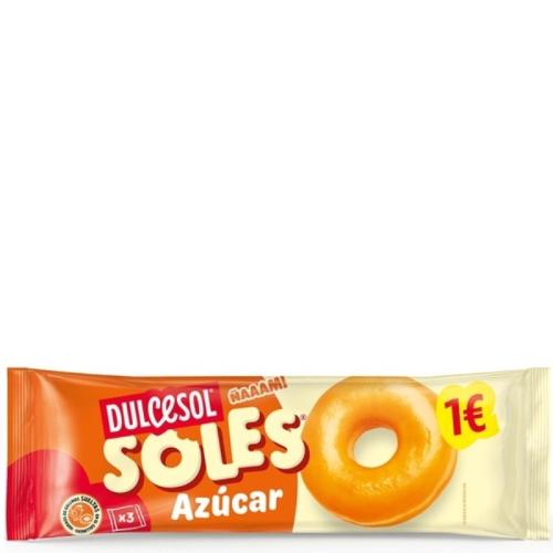 (Donut )HHJ SOLES AZUCAR CARTON 3U. 126Gr. 1 EURO