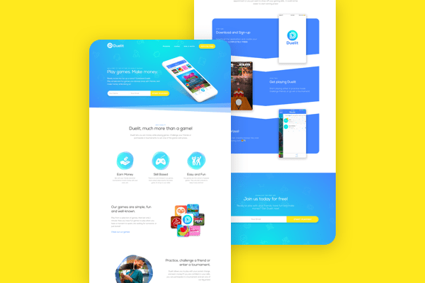 Duelit Website Design - Mockup