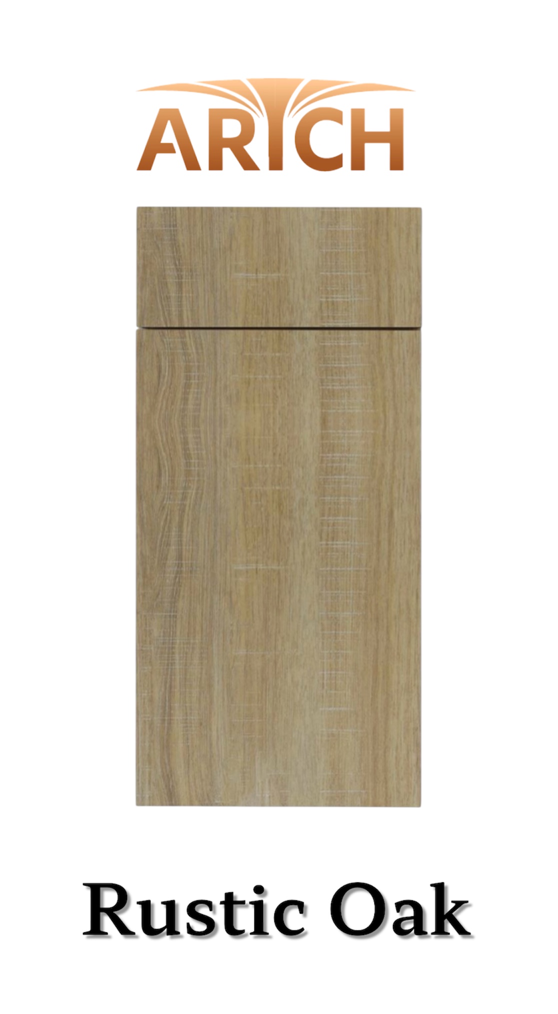 RO-W2430-F(Rustic Oak) Frameless Wall Door