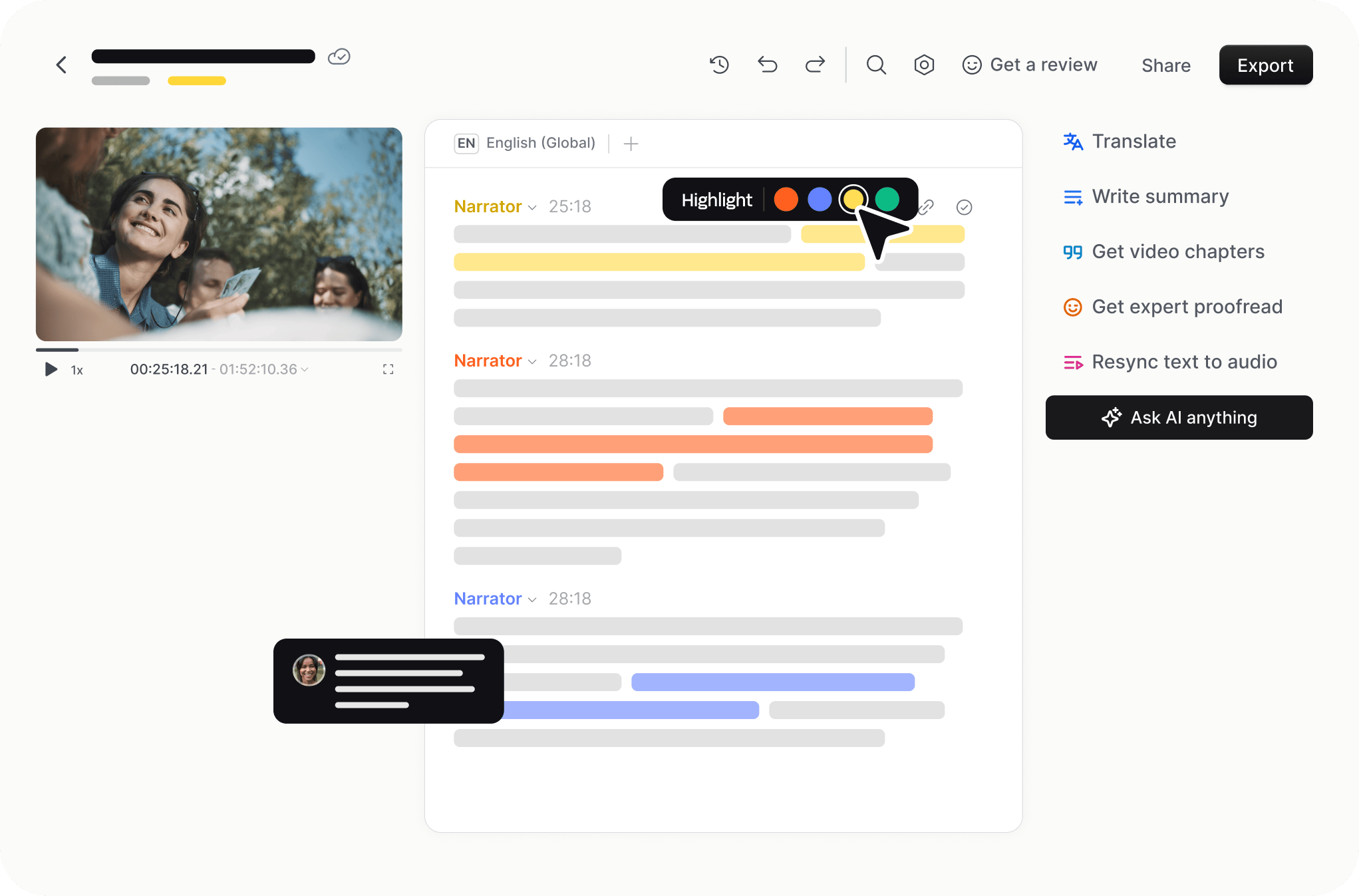 HappyScribe | Turn Conversations and Stories Into Words