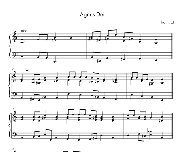 Nuty „Agnus Dei” („Baranku Boży”) [1] do pobrania