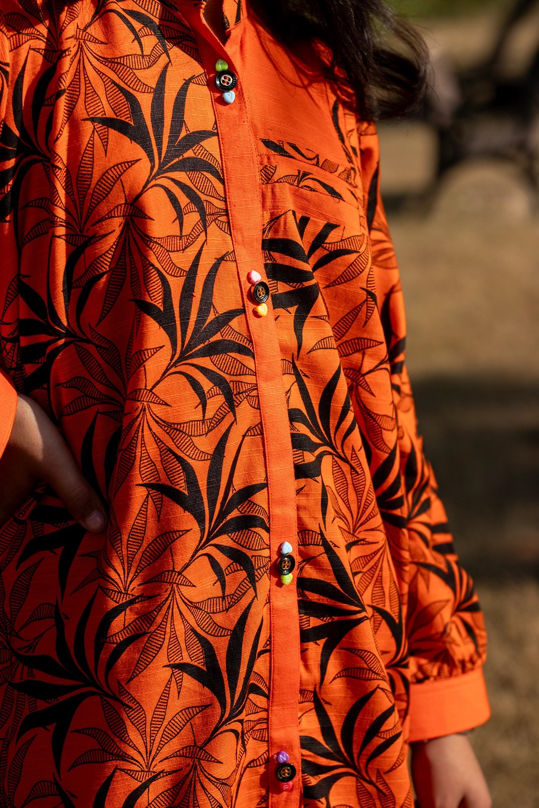 Orange Co-Ords Set Kids Cloths