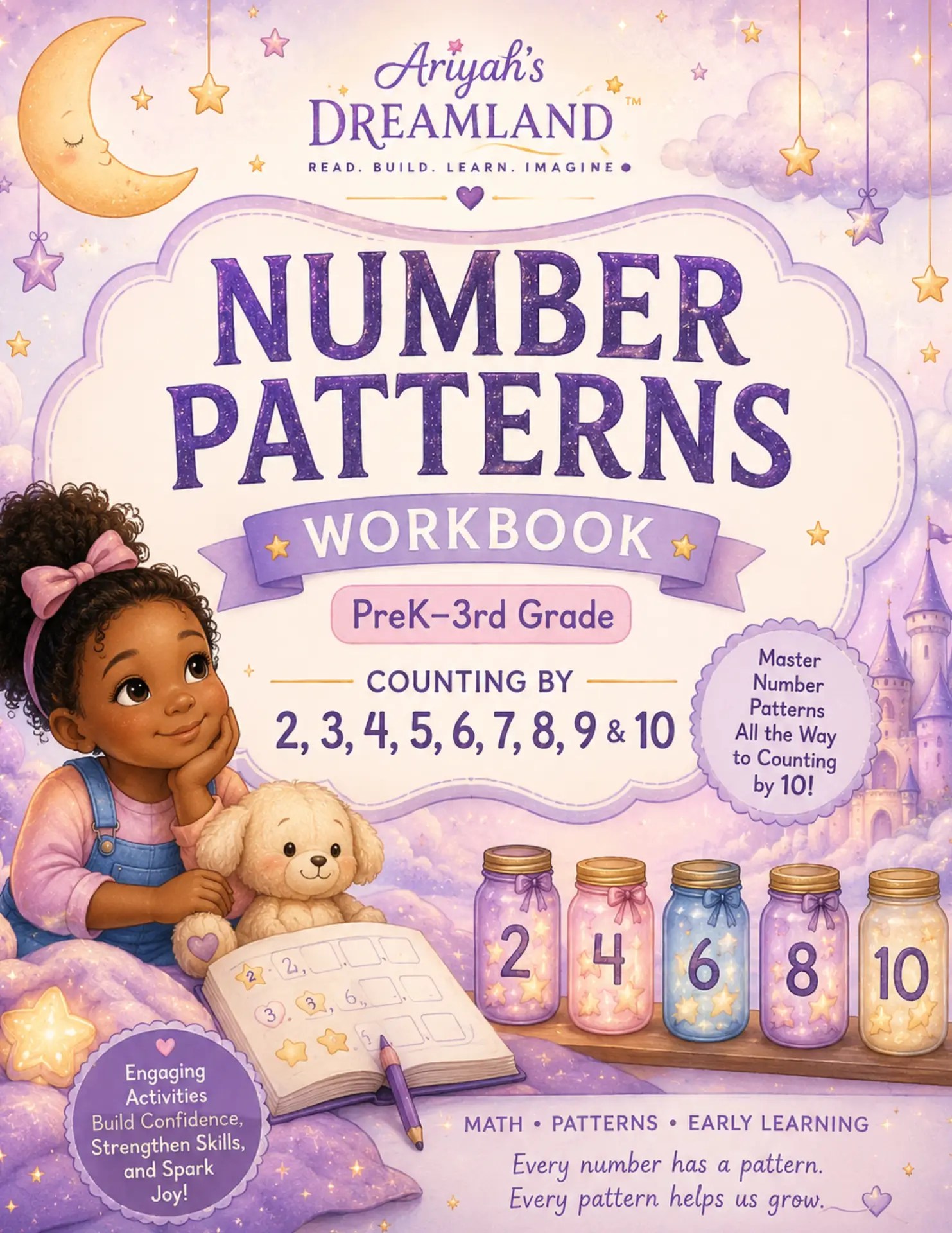 Number pattern recognition worksheets printable math activities for kids