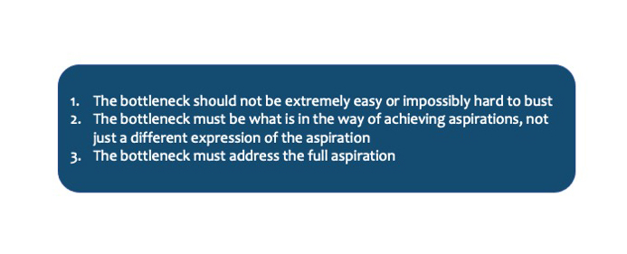 Guidelines for finding bottlenecks in strategy design