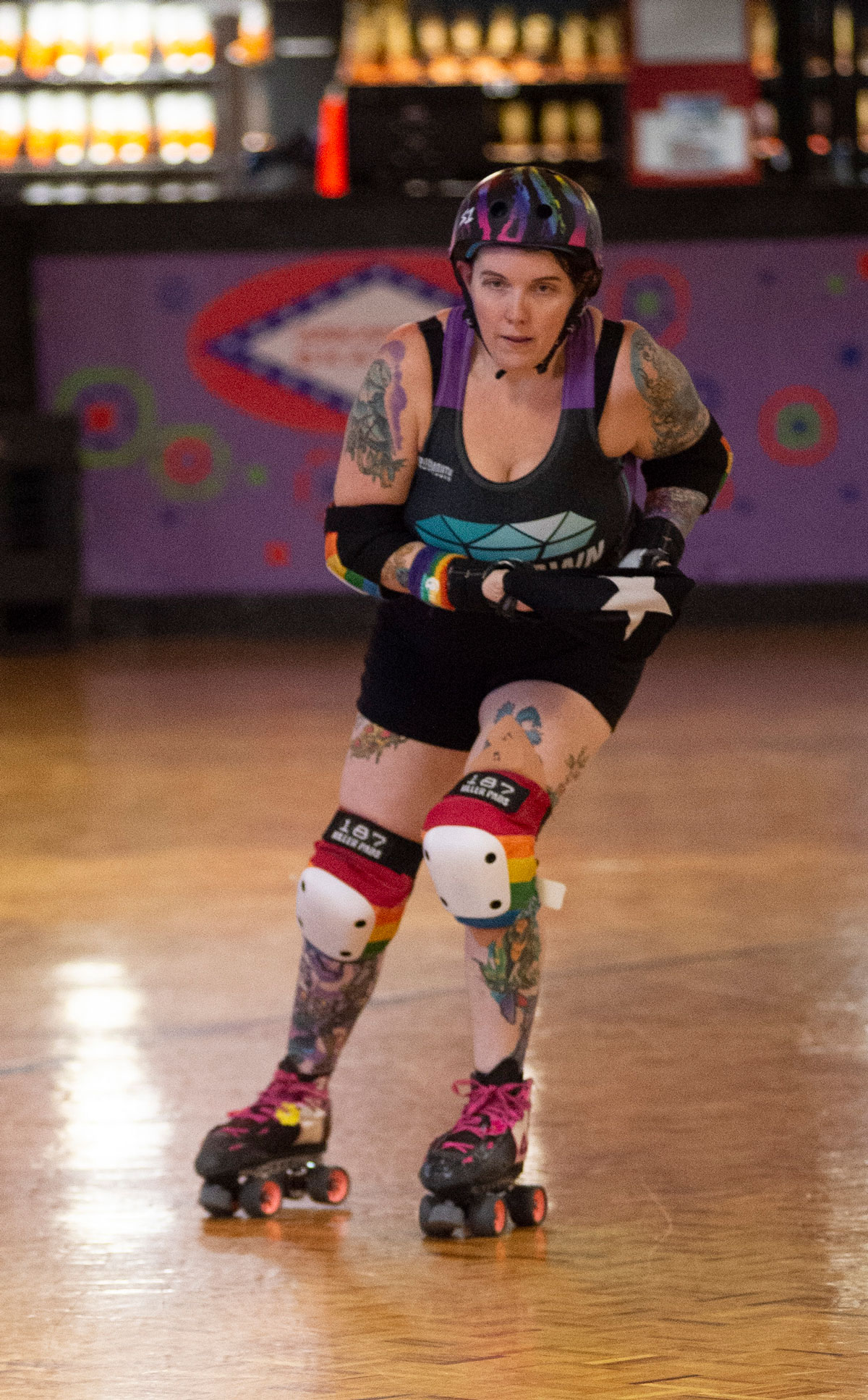 Rock Town Roller Derby's game-time alter egos, and the real