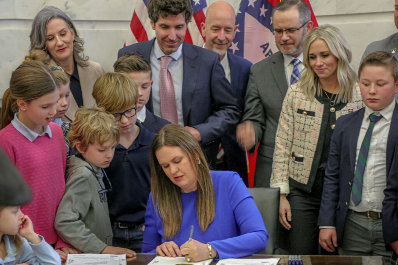 Sarah Sanders Said No Child Should Be Trapped by Their ZIP Code. Her $301 Million Voucher Program Is 76% White in a State Whose Students Are 58% White.