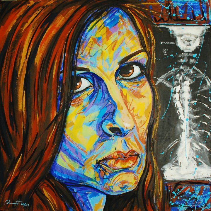 Broken Window - acrylic- 3' x3'