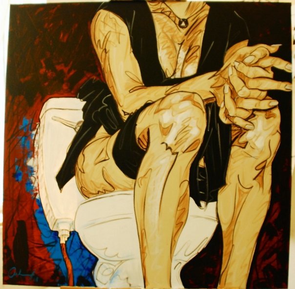 Confession - Acrylic - 3' x3' - Sold