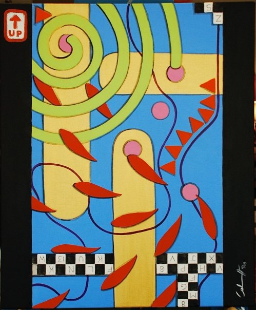 graphic self - 20"x30" - acrylic