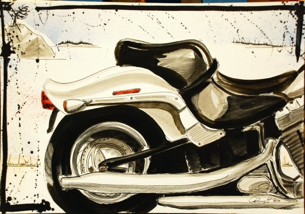 Soft Tail - Watercolour & Ink - 24" x 17" - SOLD
