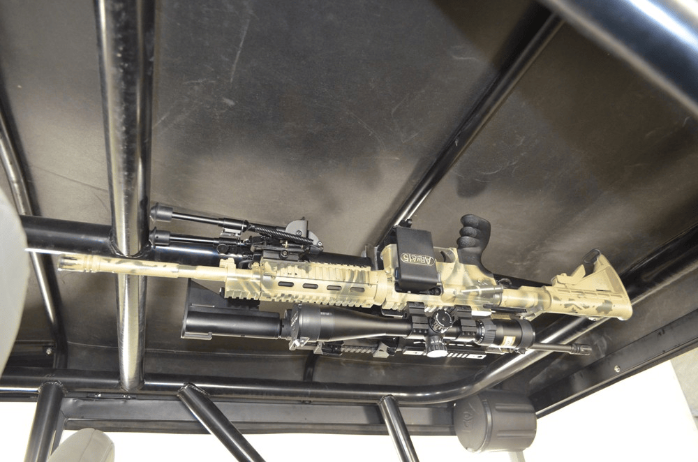 Custom overhead ARmA15 mounts in a Baja Bronco shared by installer Derek — photo 2