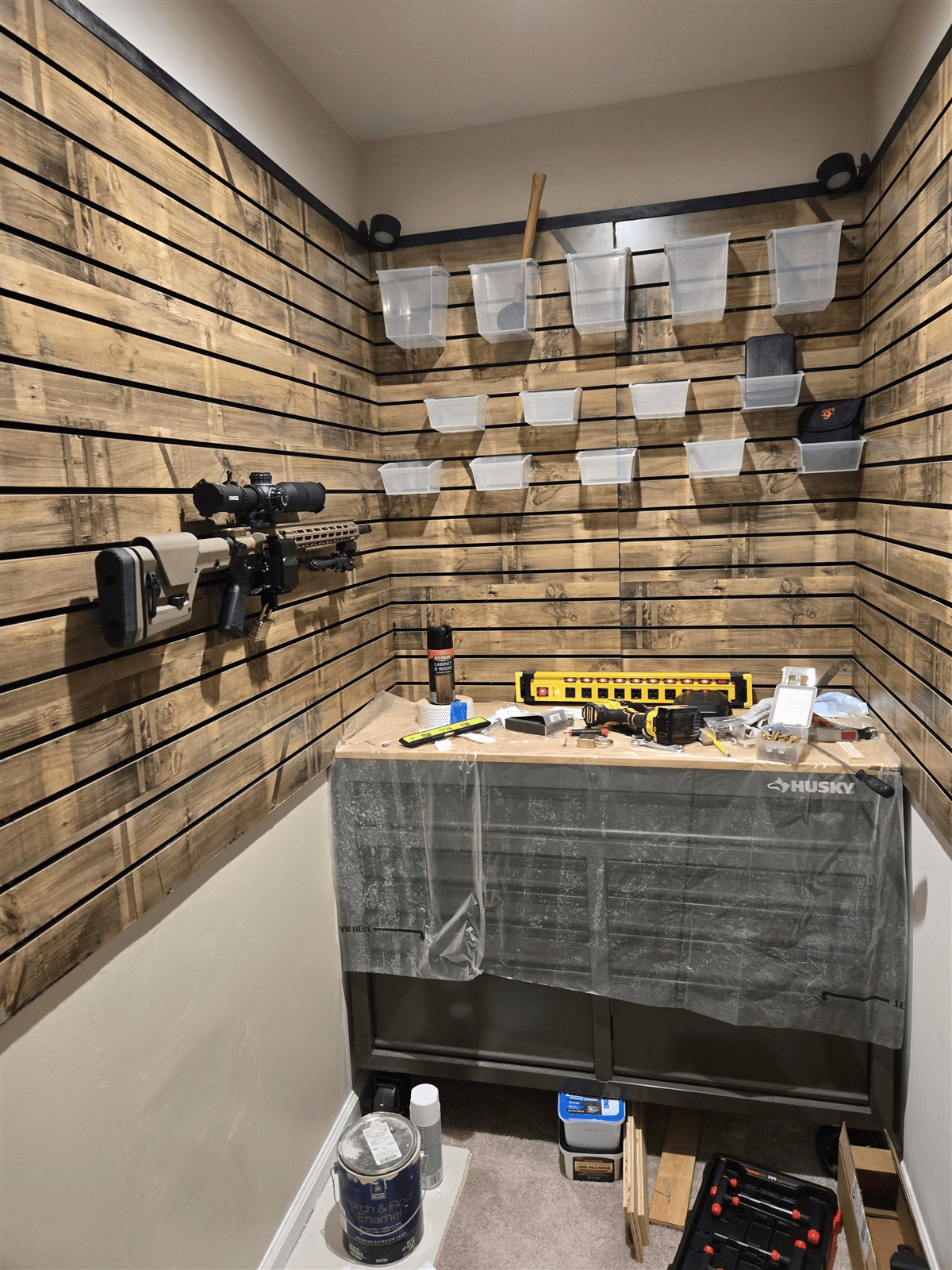 Wall installation in progress shared by Thomas