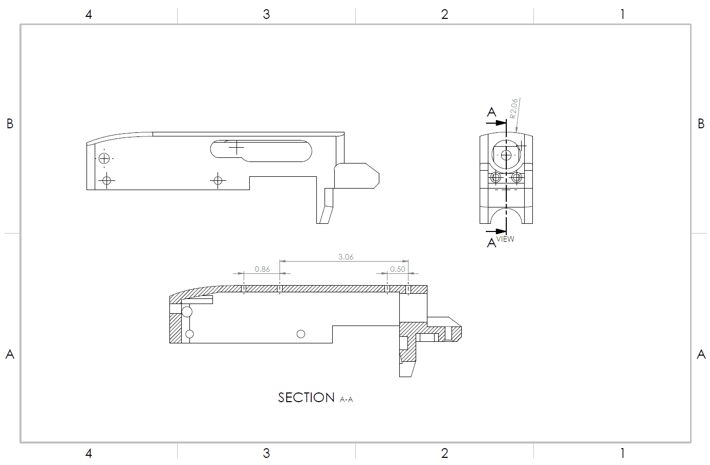 Ruger 10/22 Optic Mount Drawing