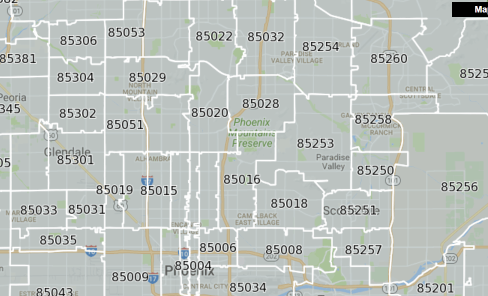 Get To Know The Overlays In Map Search ARMLS Zip Codes.